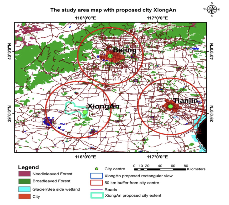 Figure 1, Beijing, Tianjin and Hebei road network map 