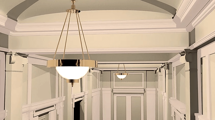 Render of high level historical interior