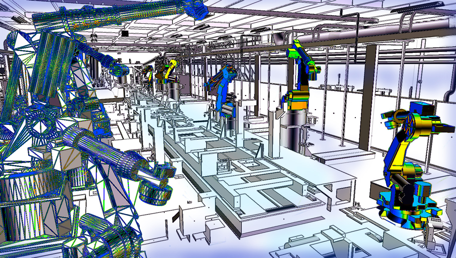 PMC Laser Scan BIM Factory Model Robotics Assembly Supply Chain