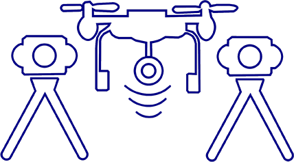 Drone and terrestrial scanners